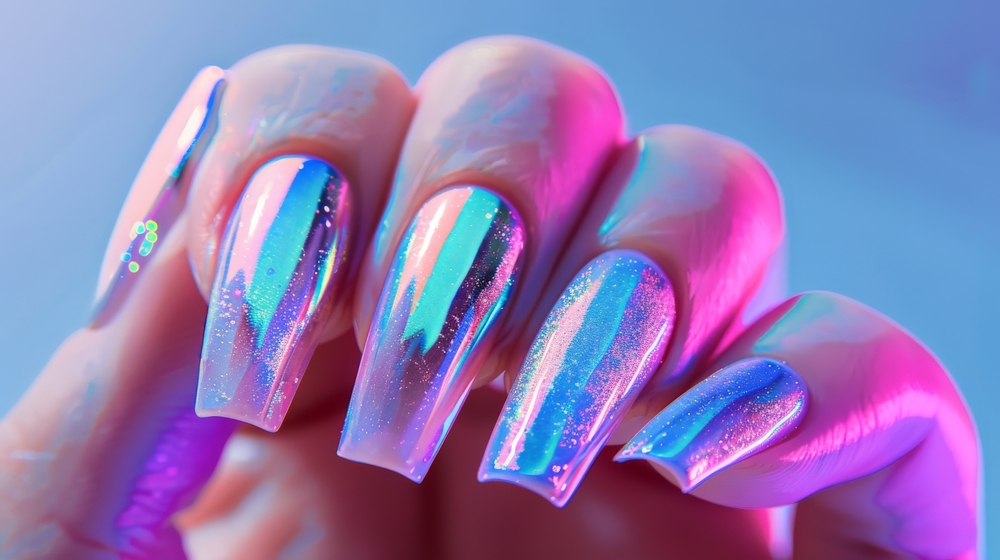 nail art holographique